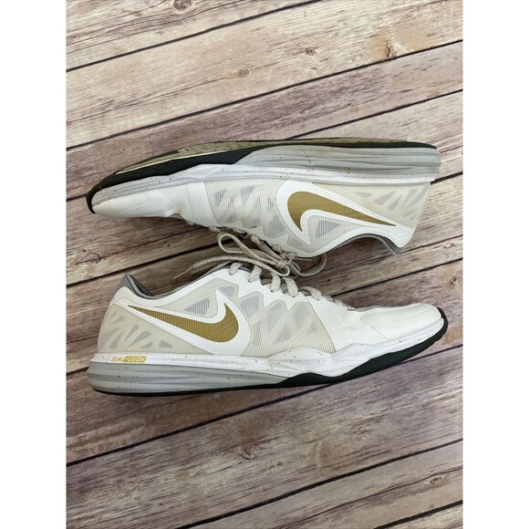 Nike Dual Fusion TR 3 White Gold Running Training Athletic Shoes Womens Size 9 - Picture 4 of 9